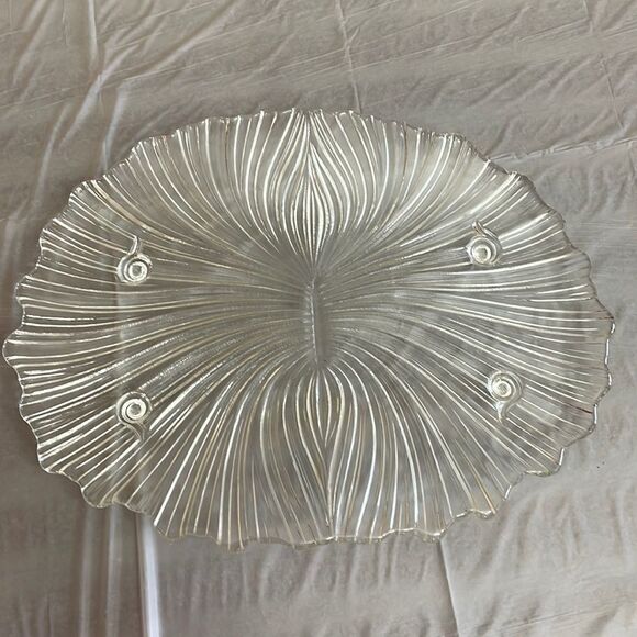 Vintage oval raised meat platter - Picture 3 of 7